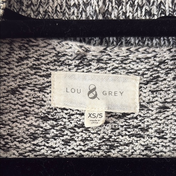 LOFT Lou & Gray Gray Cardigan Sweater Open Front Relaxed Fit - Picture 2 of 5